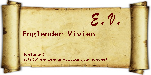 Englender Vivien névjegykártya